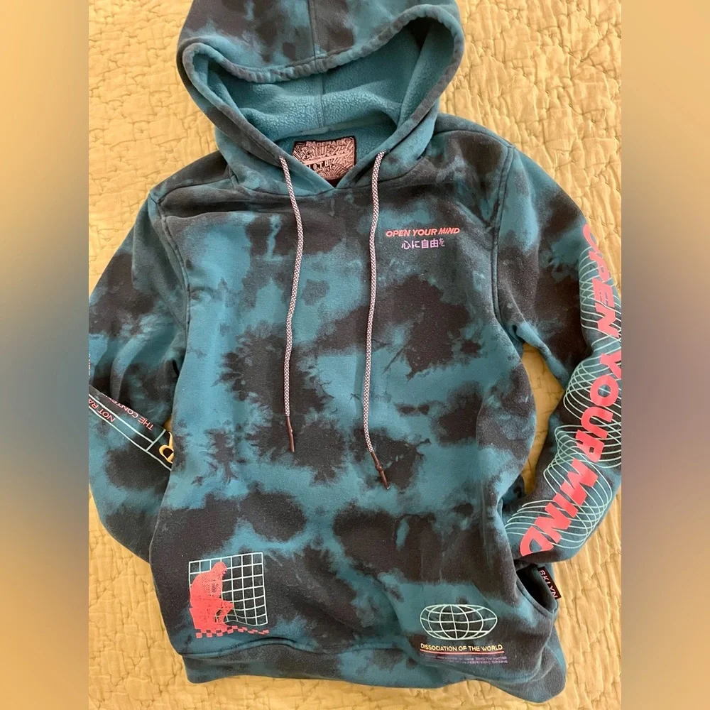Brooklyn Cloth Hoodie Sweatshirt “Open Your Mind” kid large